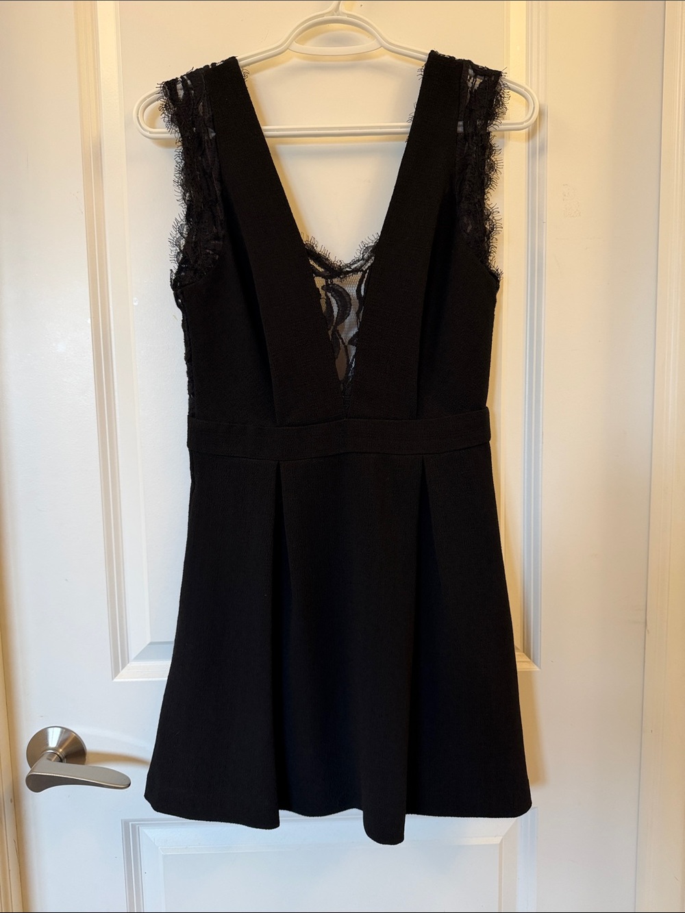 Black Lace Cocktail Mini Dress